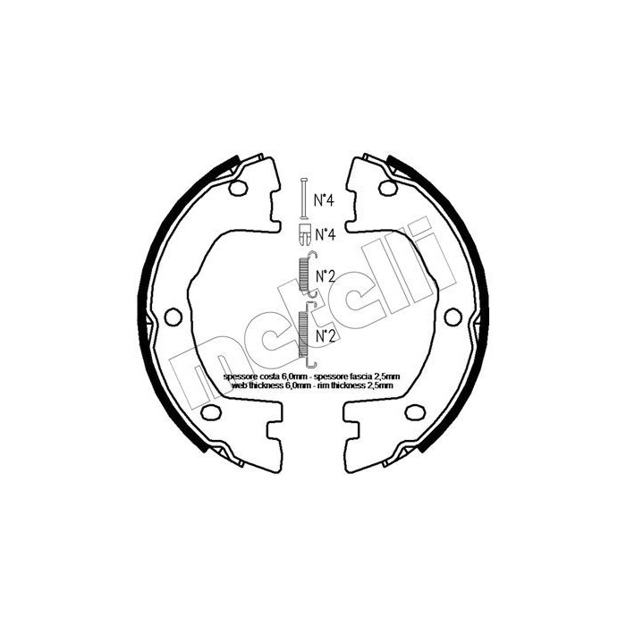 METELLI Bremsbackensatz, Feststellbremse 53-0097K