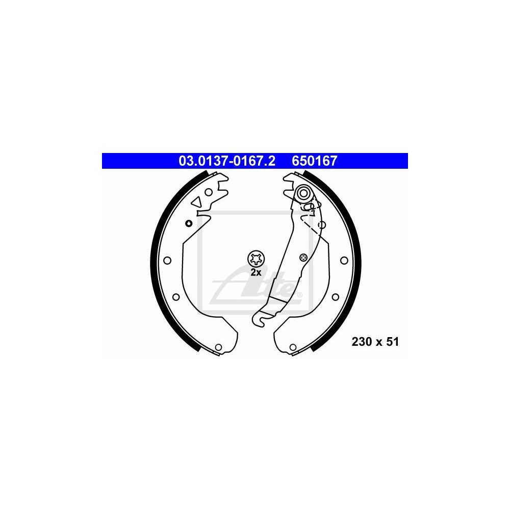 ATE Bremsbackensatz 03.0137-0167.2