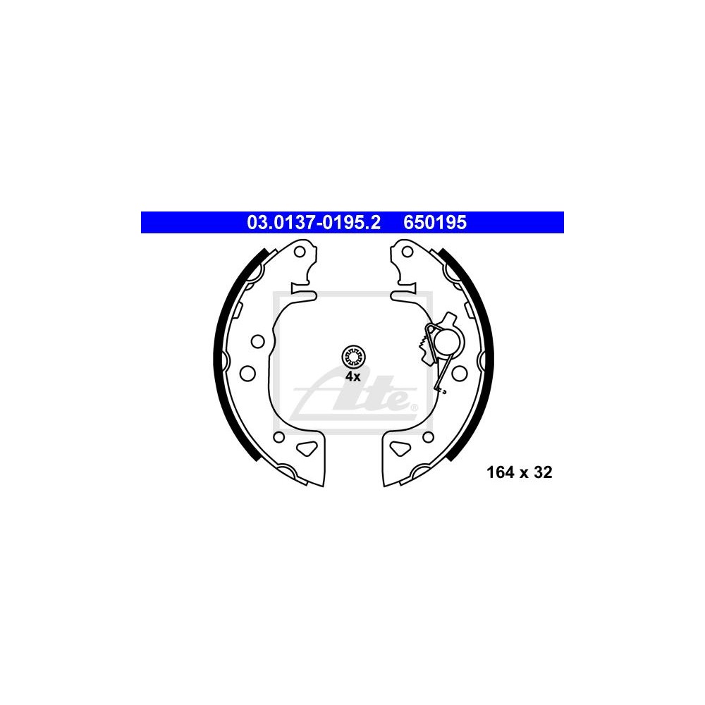 ATE Bremsbackensatz 03.0137-0195.2