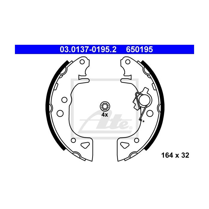 ATE Bremsbackensatz 03.0137-0195.2