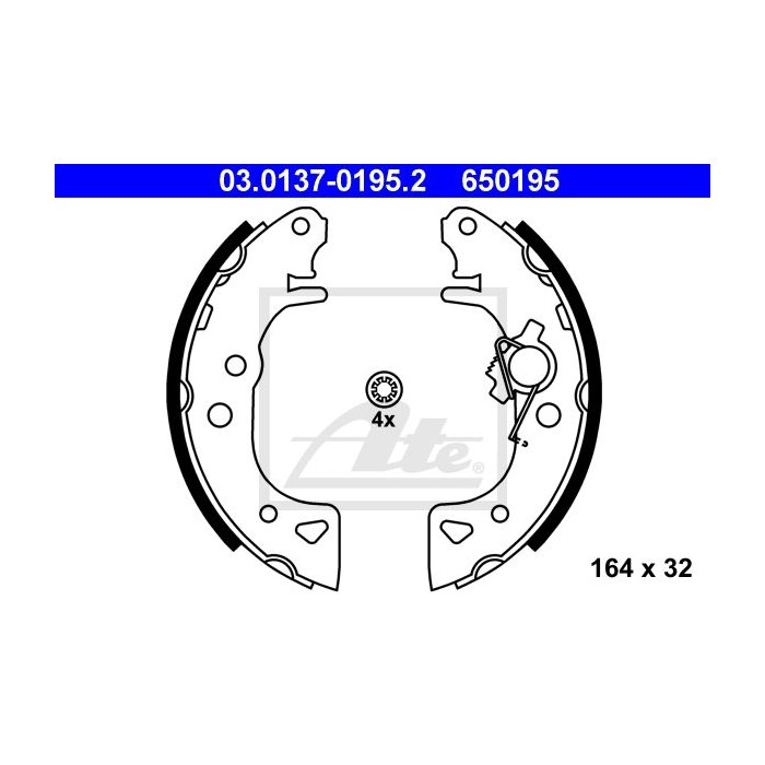 ATE Bremsbackensatz 03.0137-0195.2