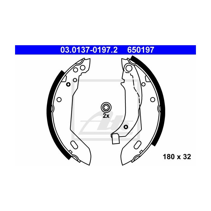 ATE Bremsbackensatz 03.0137-0197.2