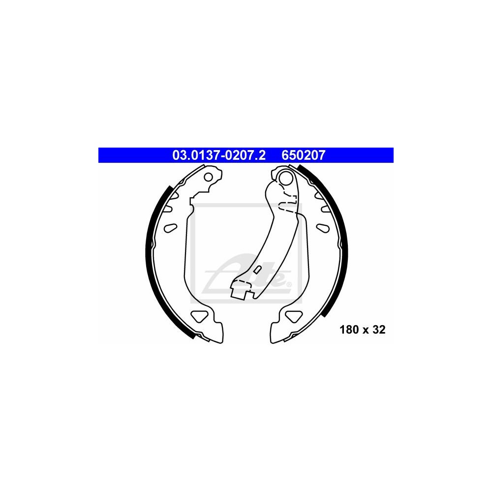 ATE Bremsbackensatz 03.0137-0207.2