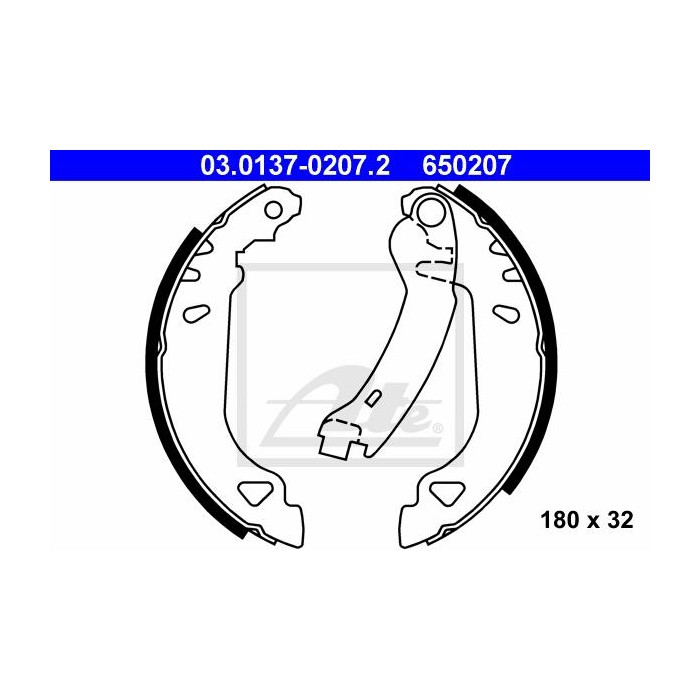 ATE Bremsbackensatz 03.0137-0207.2