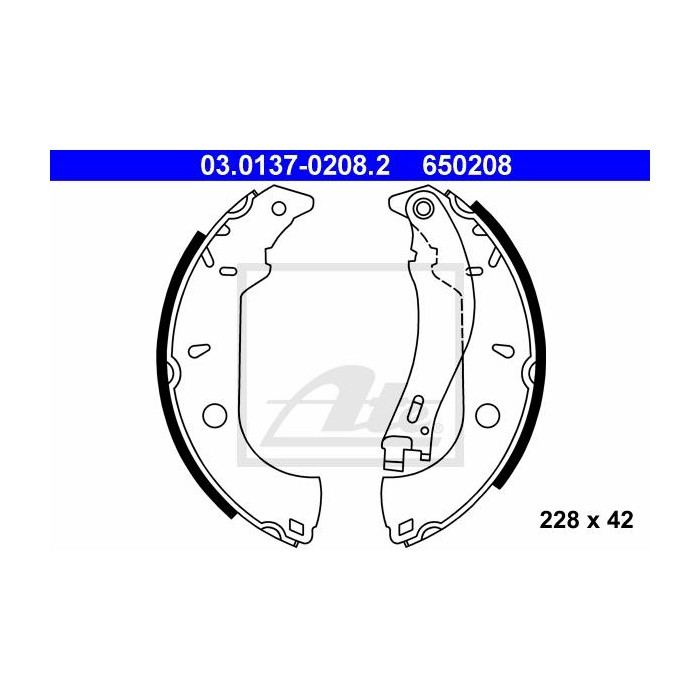 ATE Bremsbackensatz 03.0137-0208.2