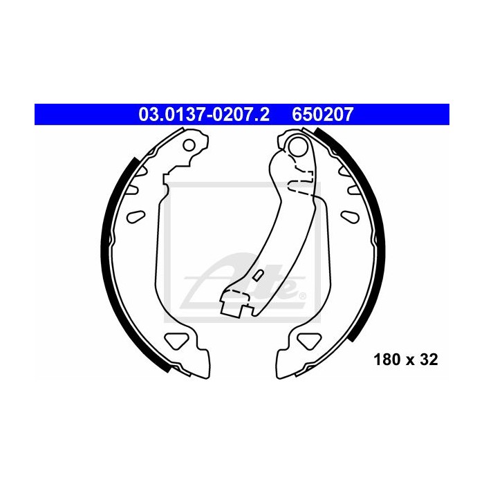 ATE Bremsbackensatz 03.0137-0207.2