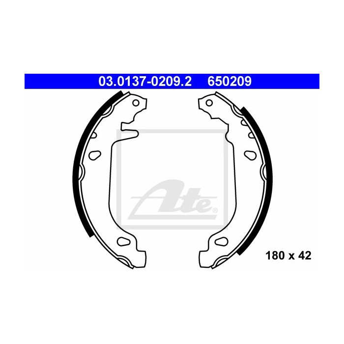ATE Bremsbackensatz 03.0137-0209.2