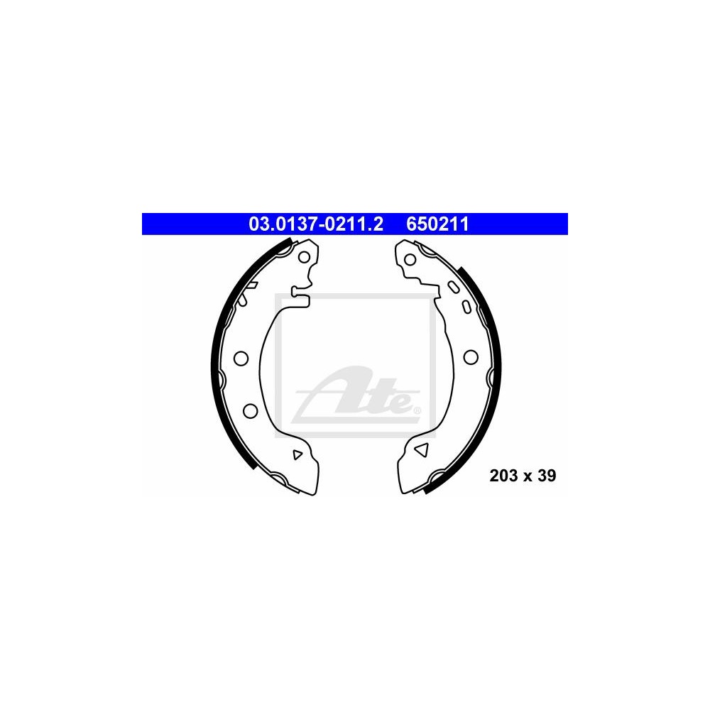 ATE Bremsbackensatz 03.0137-0211.2