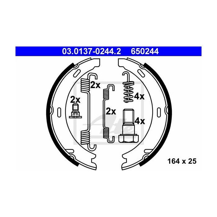 ATE Bremsbackensatz, Feststellbremse 03.0137-0244.2