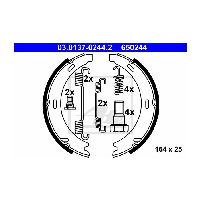 ATE Bremsbackensatz, Feststellbremse 03.0137-0244.2