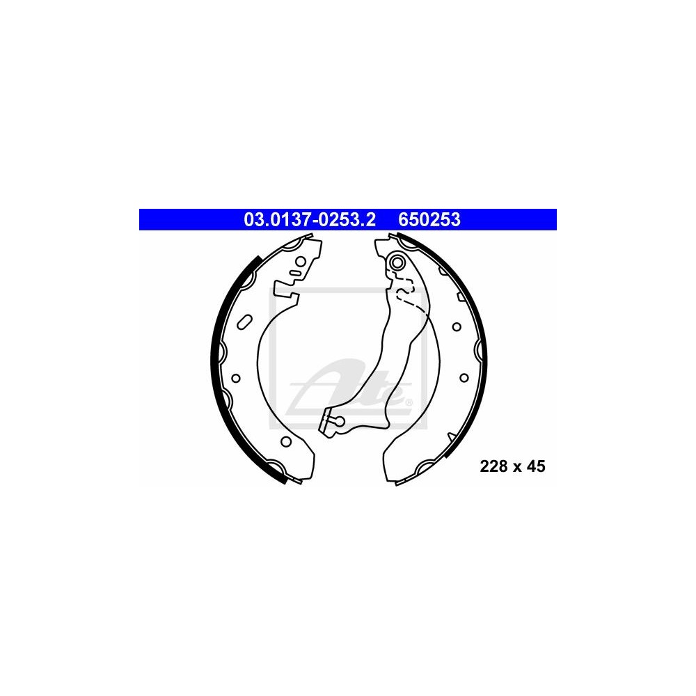 ATE Bremsbackensatz 03.0137-0253.2