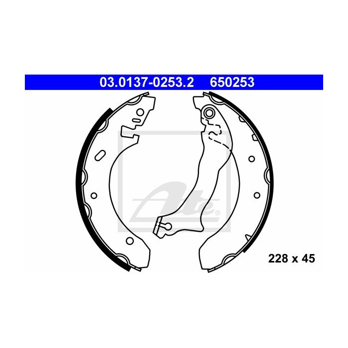 ATE Bremsbackensatz 03.0137-0253.2