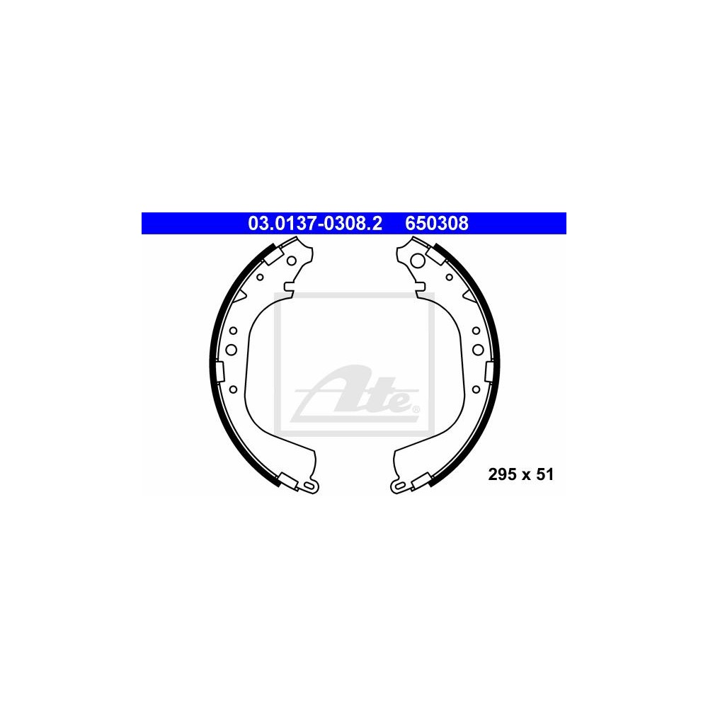 ATE Bremsbackensatz 03.0137-0308.2