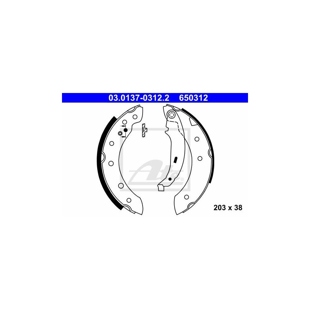ATE Bremsbackensatz 03.0137-0312.2