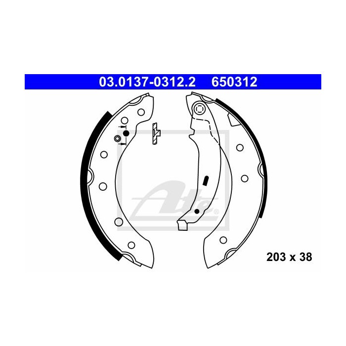 ATE Bremsbackensatz 03.0137-0312.2