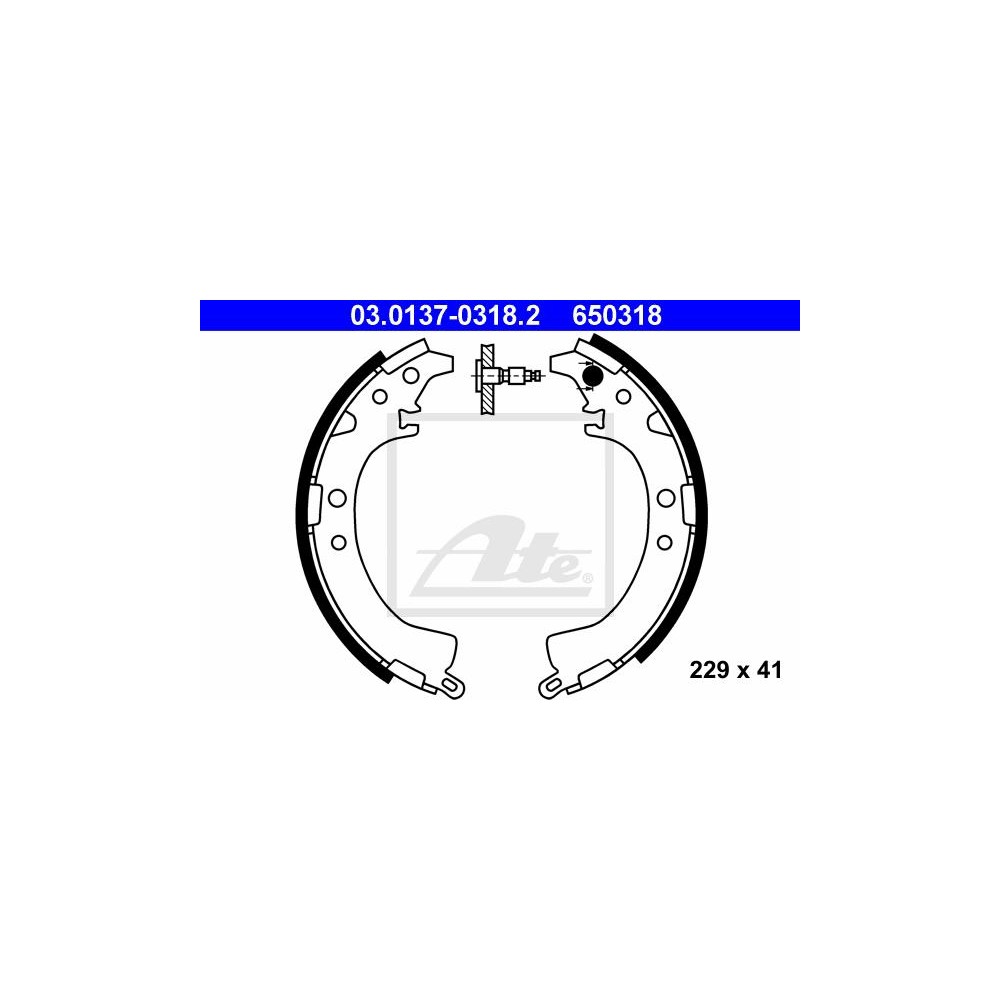 ATE Bremsbackensatz 03.0137-0318.2