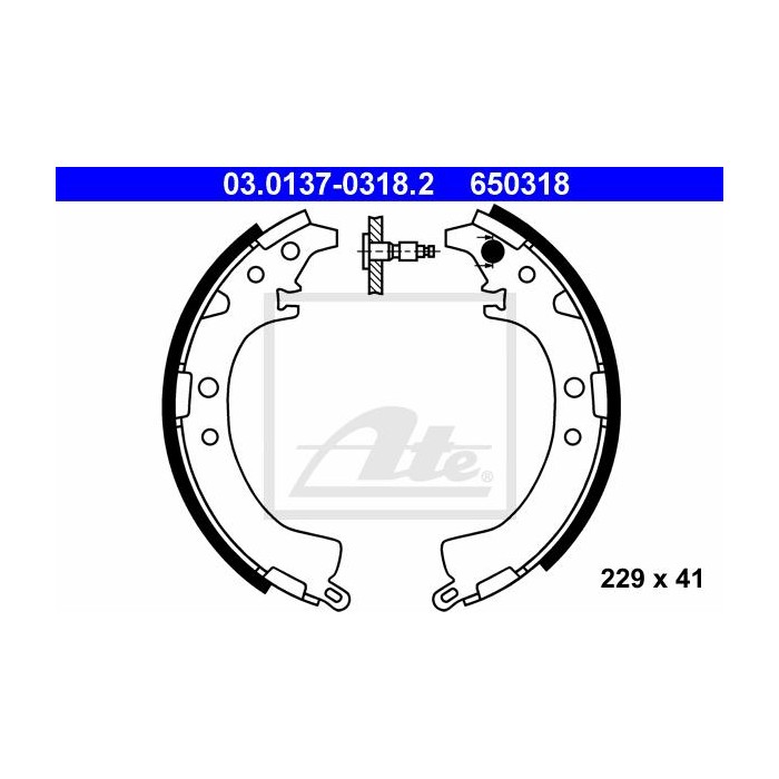 ATE Bremsbackensatz 03.0137-0318.2