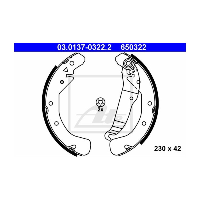 ATE Bremsbackensatz 03.0137-0322.2