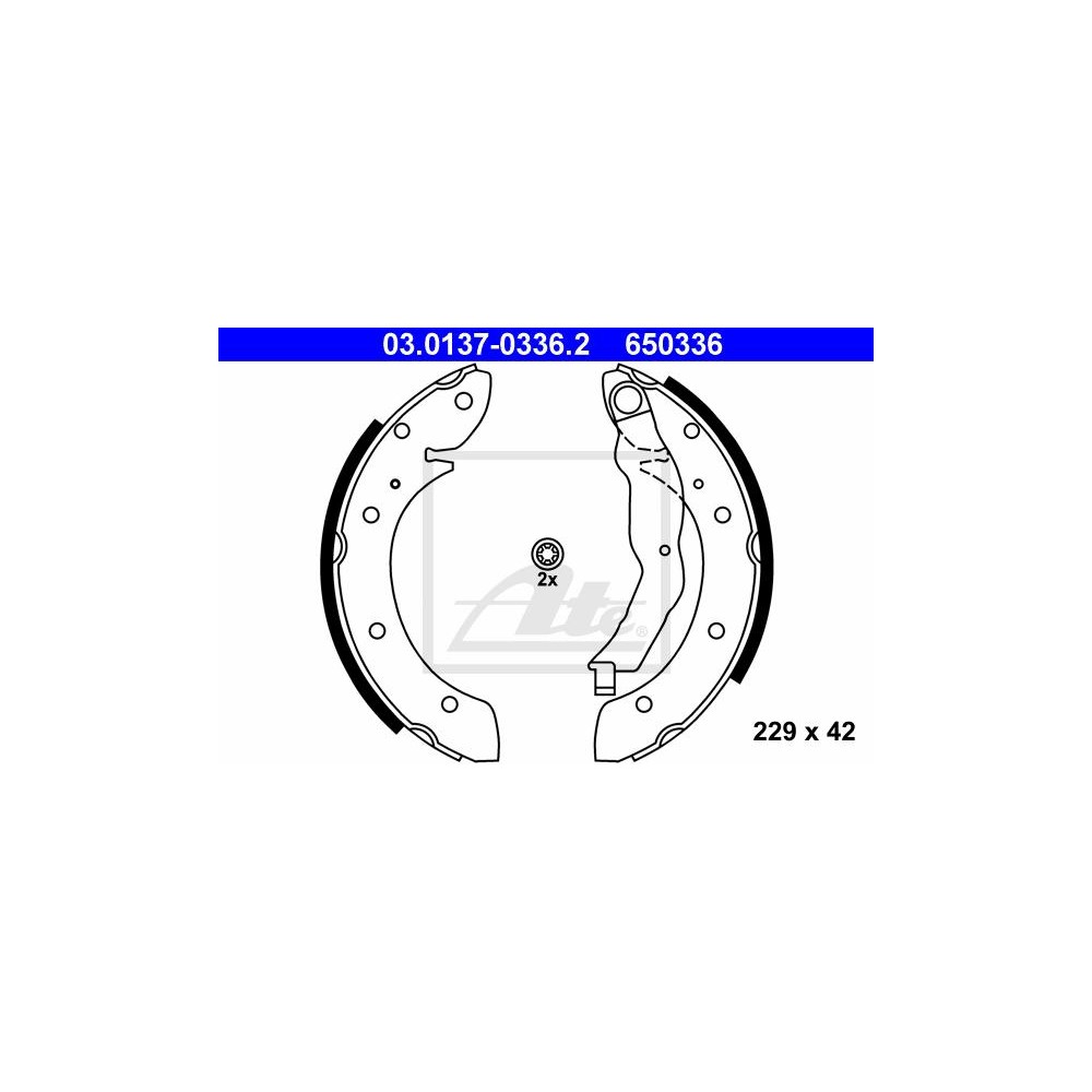 ATE Bremsbackensatz 03.0137-0336.2