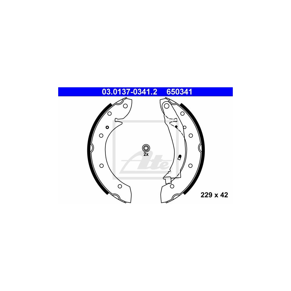 ATE Bremsbackensatz 03.0137-0341.2