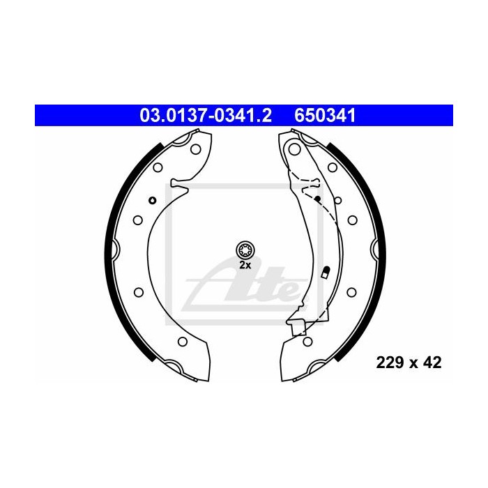 ATE Bremsbackensatz 03.0137-0341.2