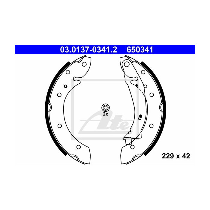 ATE Bremsbackensatz 03.0137-0341.2
