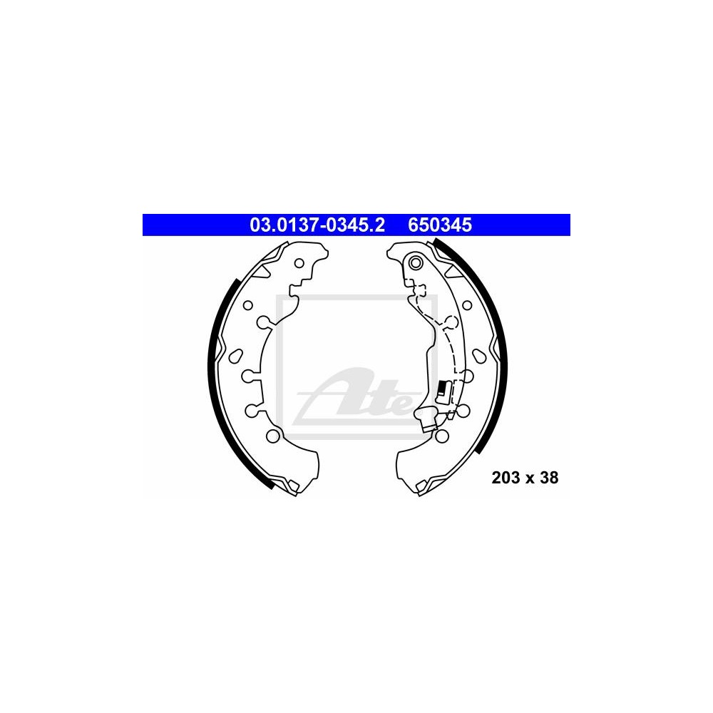 ATE Bremsbackensatz 03.0137-0345.2