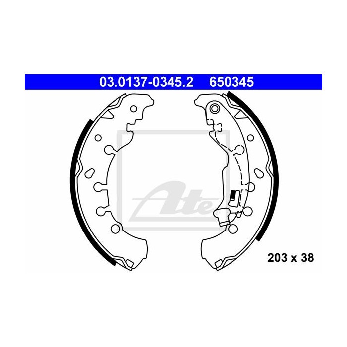 ATE Bremsbackensatz 03.0137-0345.2