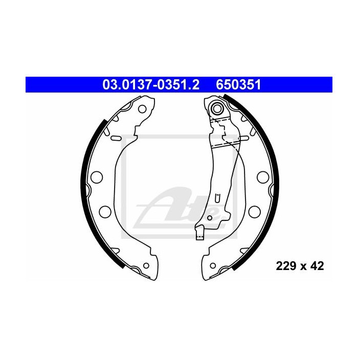 ATE Bremsbackensatz 03.0137-0351.2