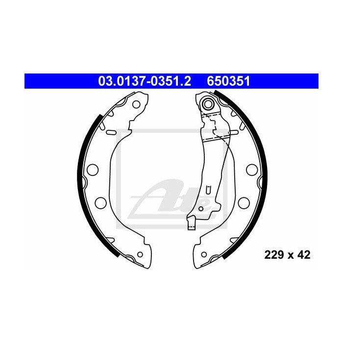 ATE Bremsbackensatz 03.0137-0351.2