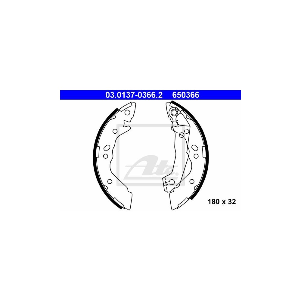 ATE Bremsbackensatz 03.0137-0366.2