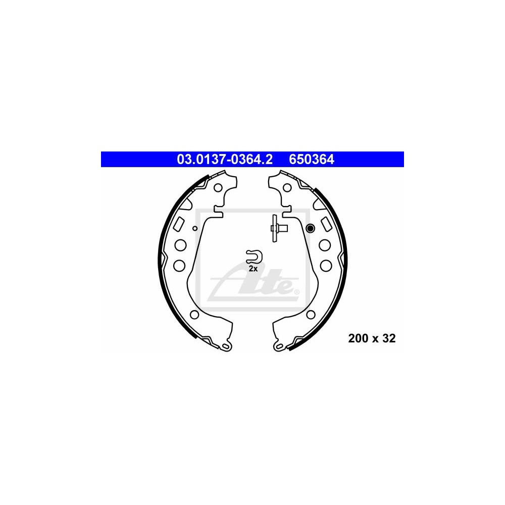 ATE Bremsbackensatz 03.0137-0364.2