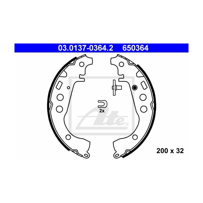 ATE Bremsbackensatz 03.0137-0364.2