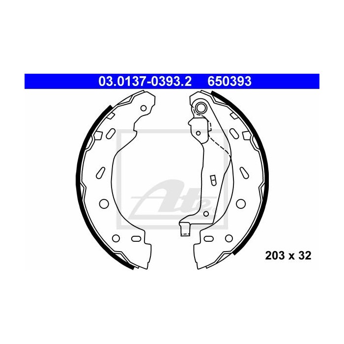 ATE Bremsbackensatz 03.0137-0393.2