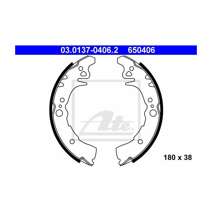 ATE Bremsbackensatz 03.0137-0406.2