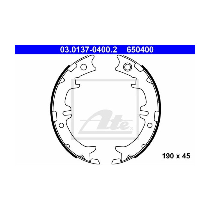 ATE Bremsbackensatz, Feststellbremse 03.0137-0400.2