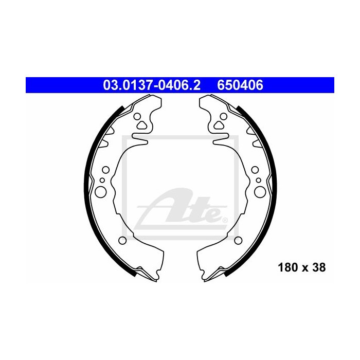 ATE Bremsbackensatz 03.0137-0406.2