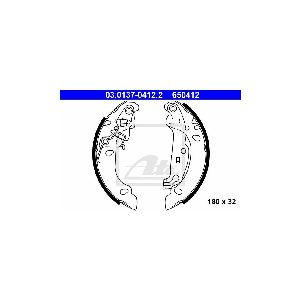 ATE Bremsbackensatz 03.0137-0412.2
