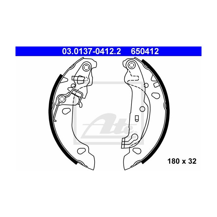 ATE Bremsbackensatz 03.0137-0412.2