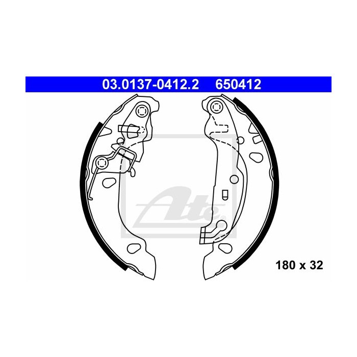 ATE Bremsbackensatz 03.0137-0412.2