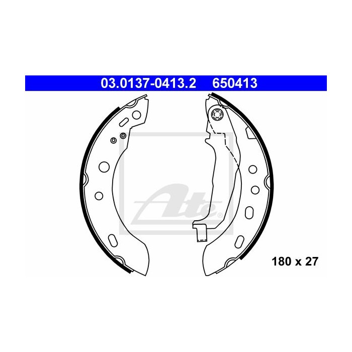 ATE Bremsbackensatz 03.0137-0413.2