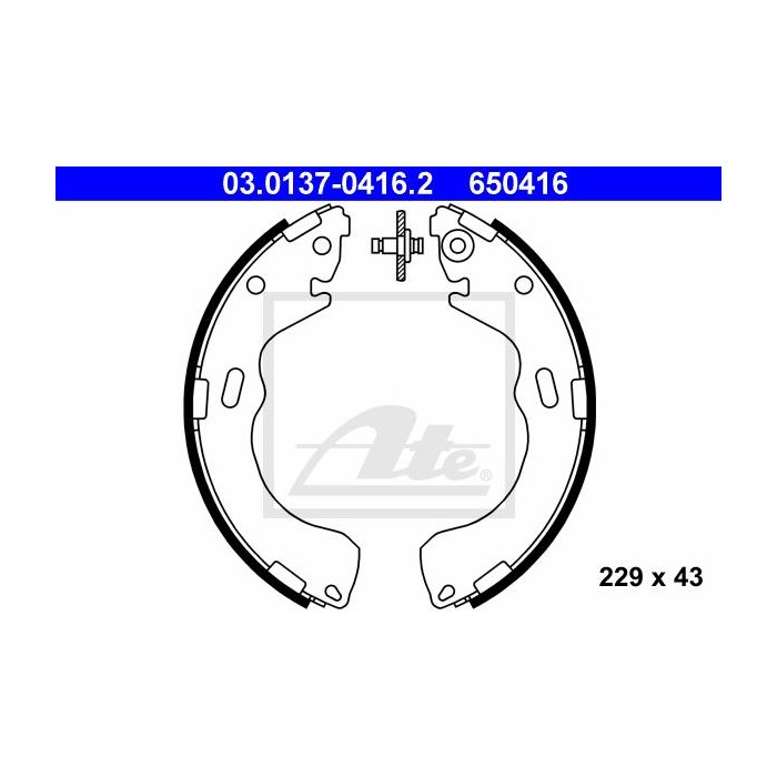 ATE Bremsbackensatz 03.0137-0416.2