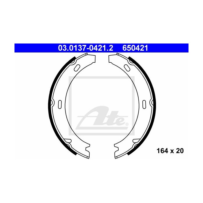 ATE Bremsbackensatz, Feststellbremse 03.0137-0421.2