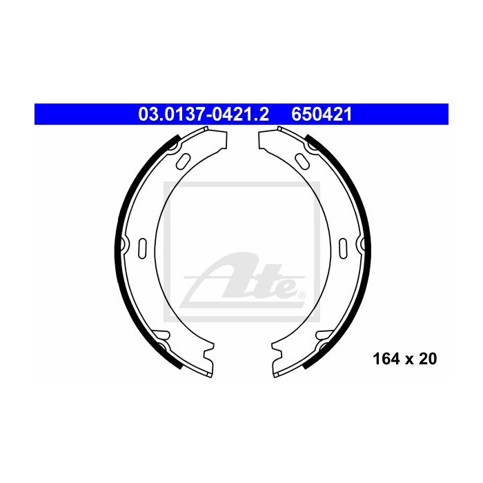 ATE Bremsbackensatz, Feststellbremse 03.0137-0421.2