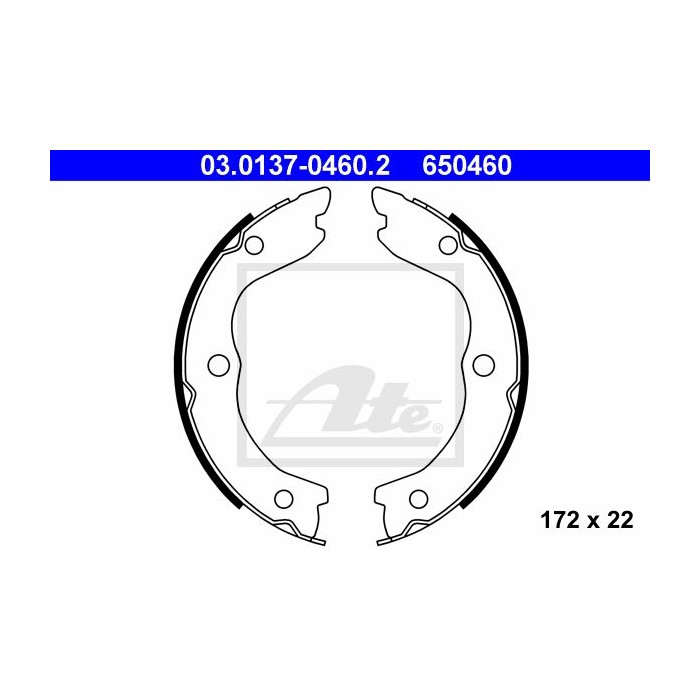 ATE Bremsbackensatz, Feststellbremse 03.0137-0460.2
