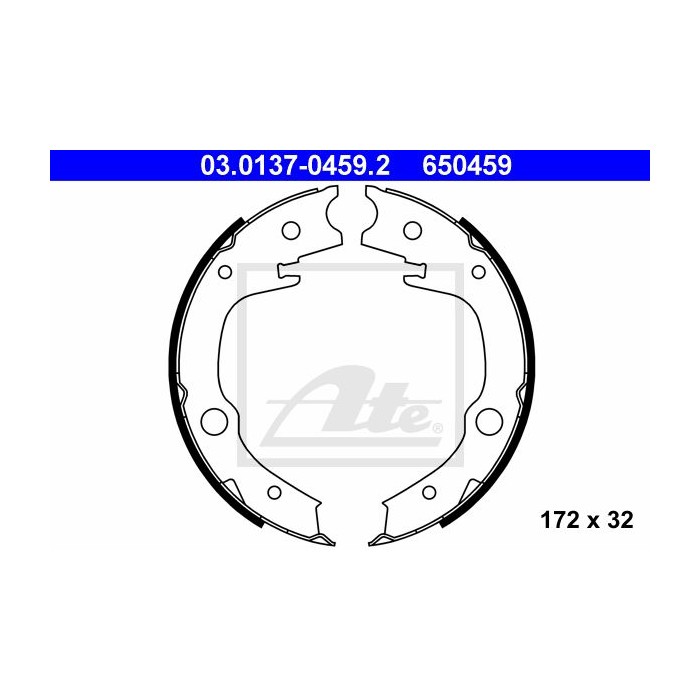 ATE Bremsbackensatz, Feststellbremse 03.0137-0459.2