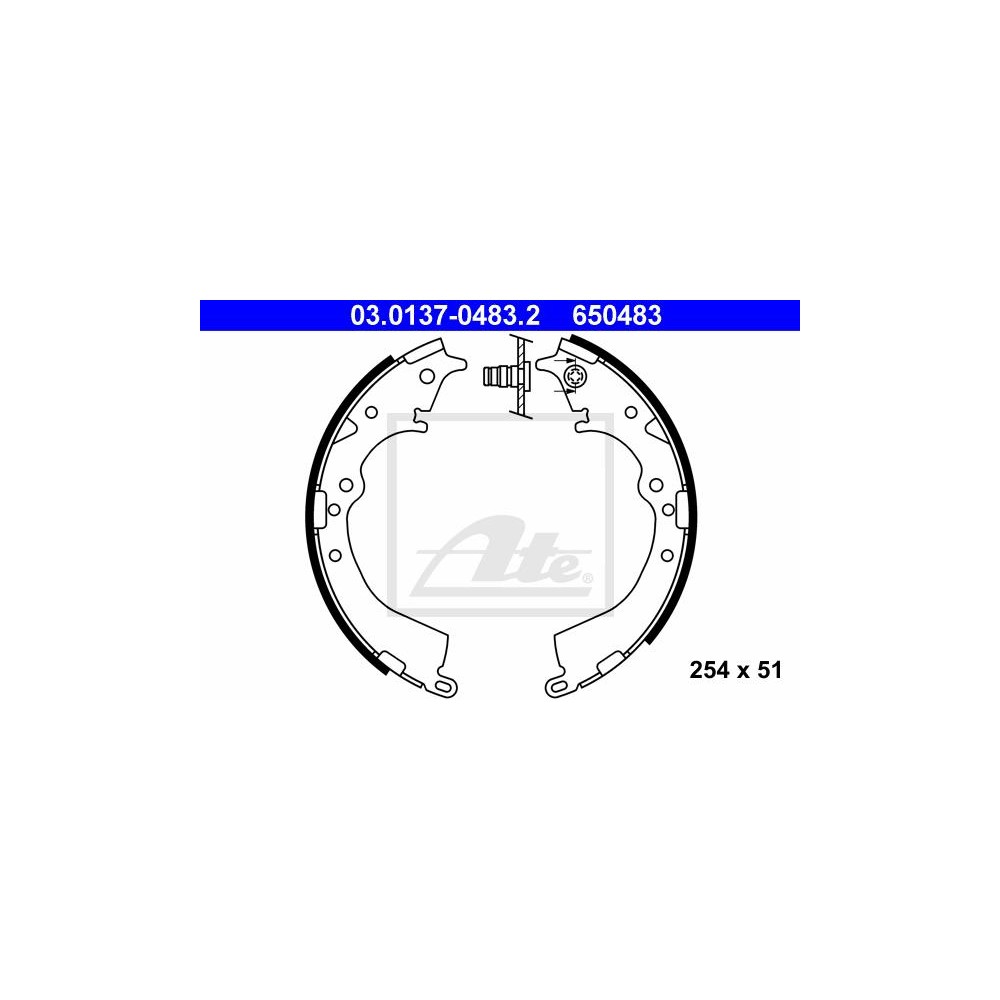 ATE Bremsbackensatz 03.0137-0483.2