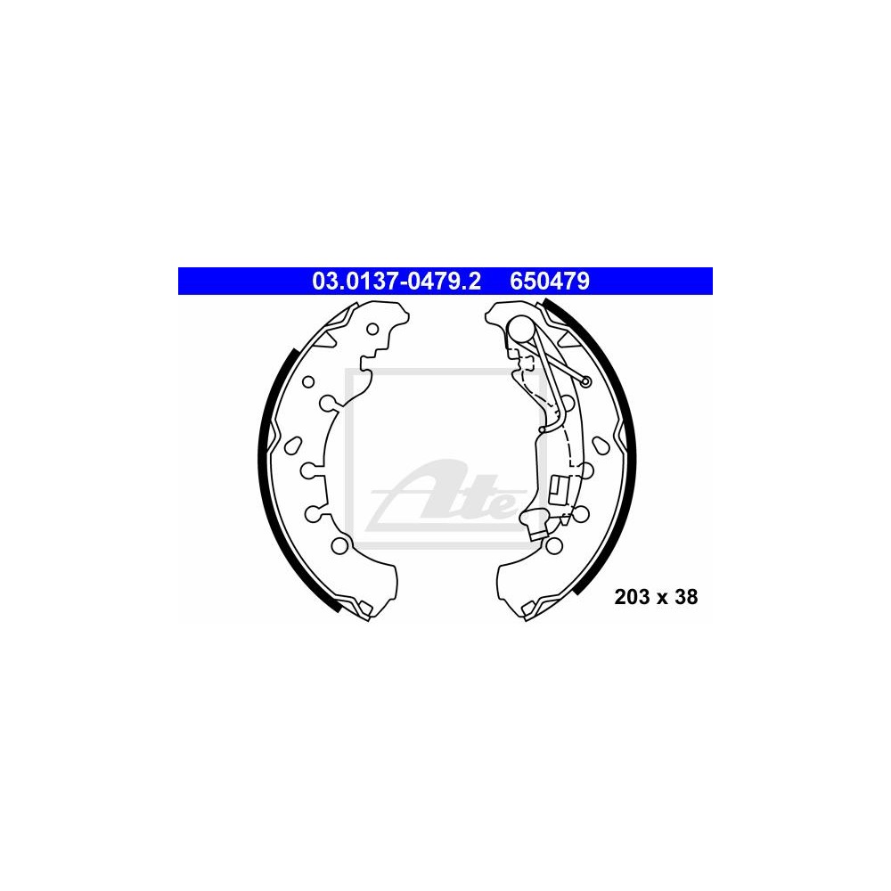 ATE Bremsbackensatz 03.0137-0479.2