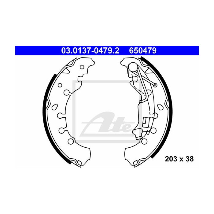 ATE Bremsbackensatz 03.0137-0479.2