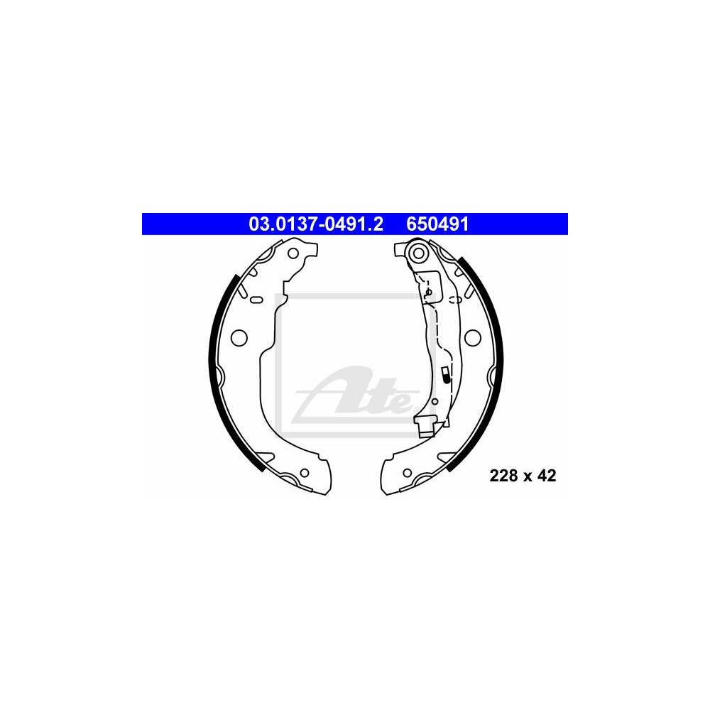 ATE Bremsbackensatz 03.0137-0491.2